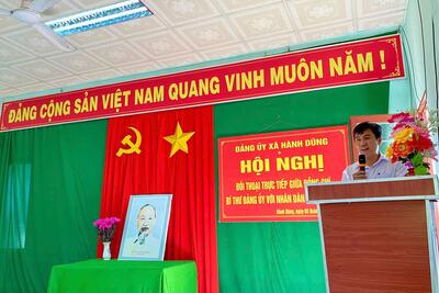 Hành Dũng: Đối thoại trực tiếp giữa đồng chí Bí thư Đảng ủy với Nhân dân thôn An Hòa.