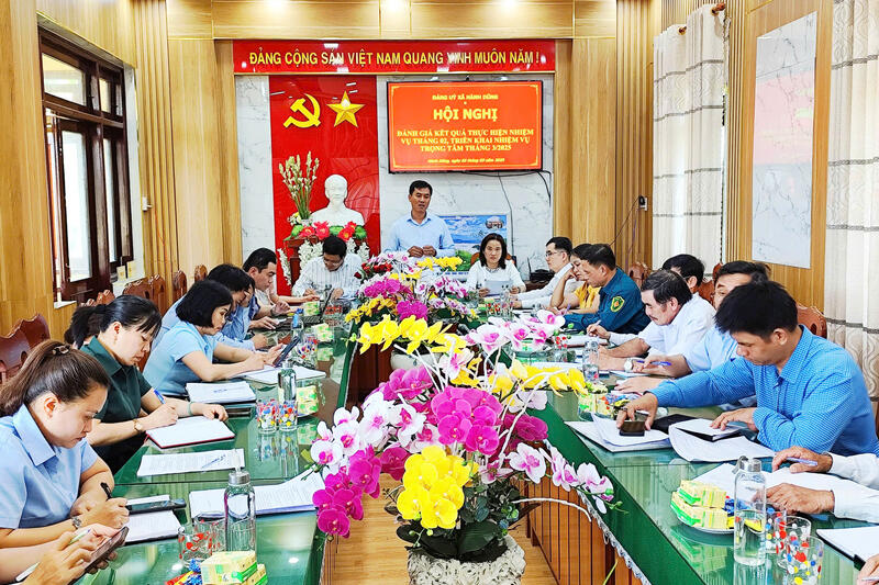 Đảng ủy xã Hành Dũng tổ chức Hội nghị đánh giá nhiệm vụ tháng 02 năm 2025