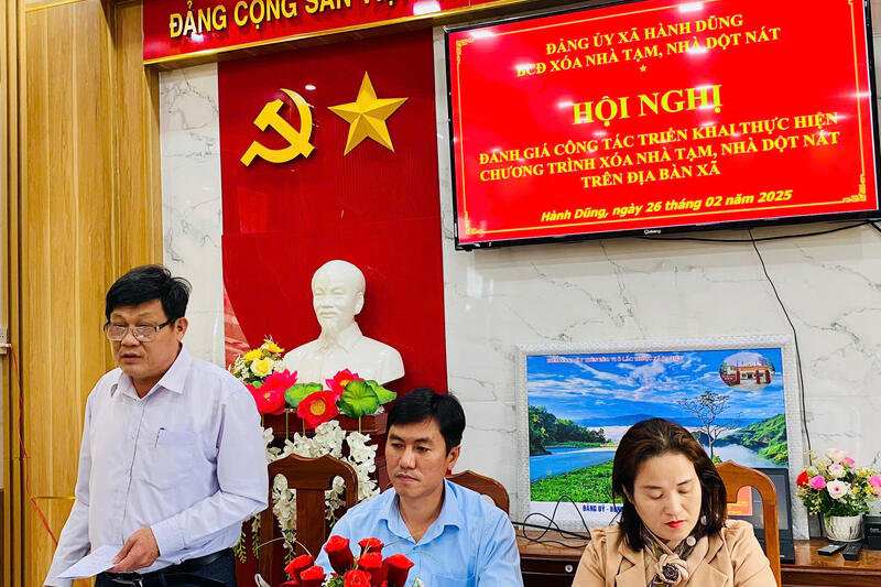 Xã Hành Dũng tổ chức đánh giá công tác triển khai thực hiện Chương trình xóa nhà tạm, nhà dột nát trên địa bàn xã